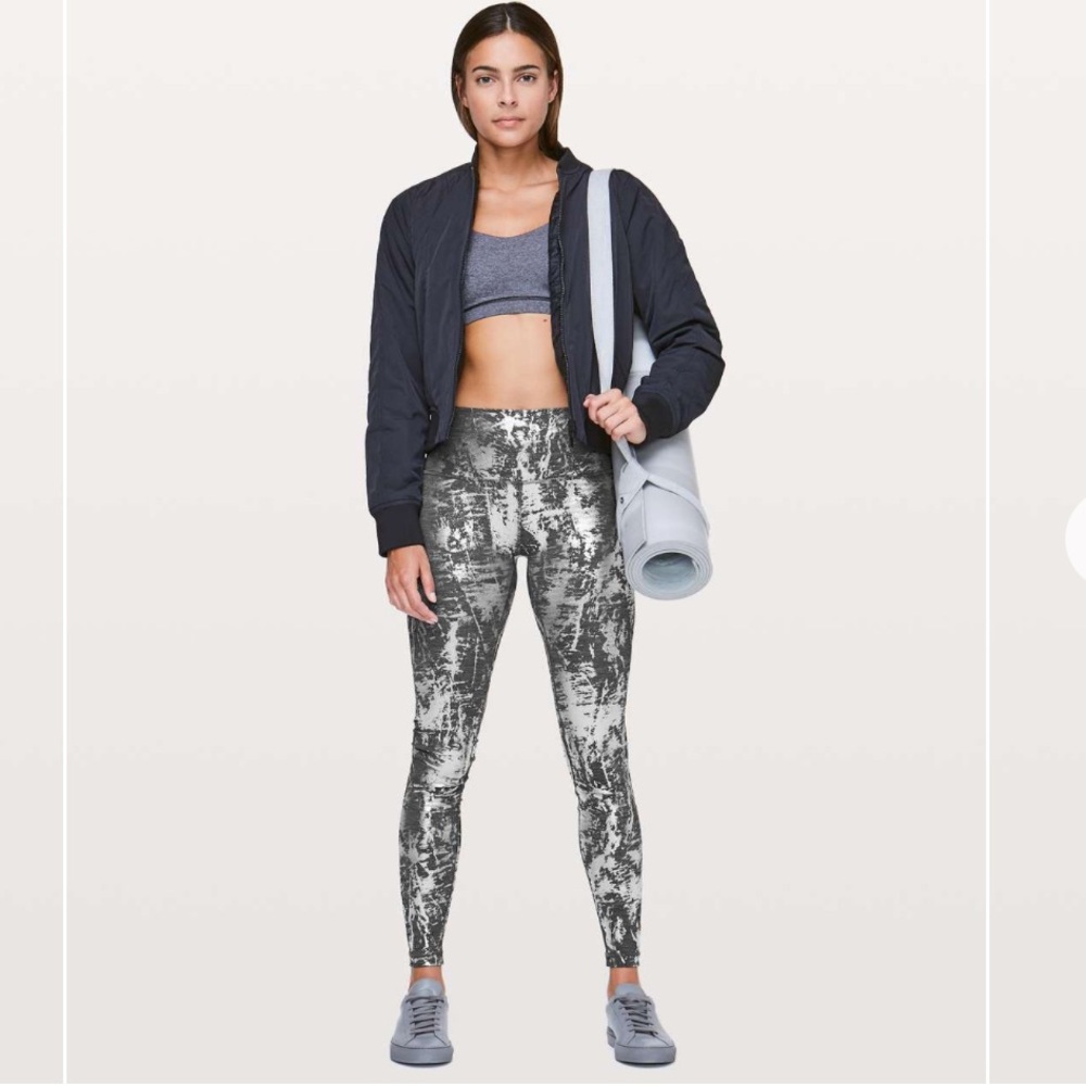 Lululemon Wunder Under Hi-Rise Tight *Brindle Foil 28" Sz 6